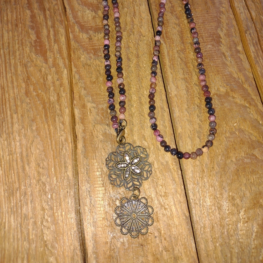 Rhondite Y necklace